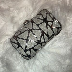 Sparkly Silver Evening Clutch